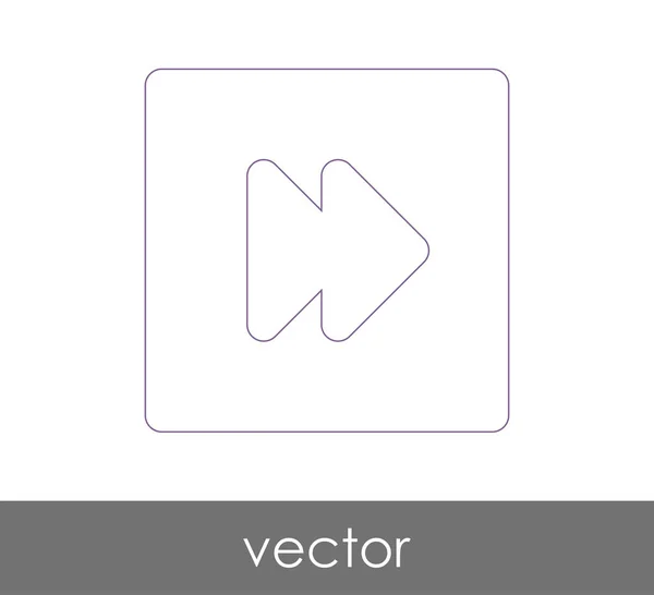 Vooruitspoelen pictogram — Stockvector