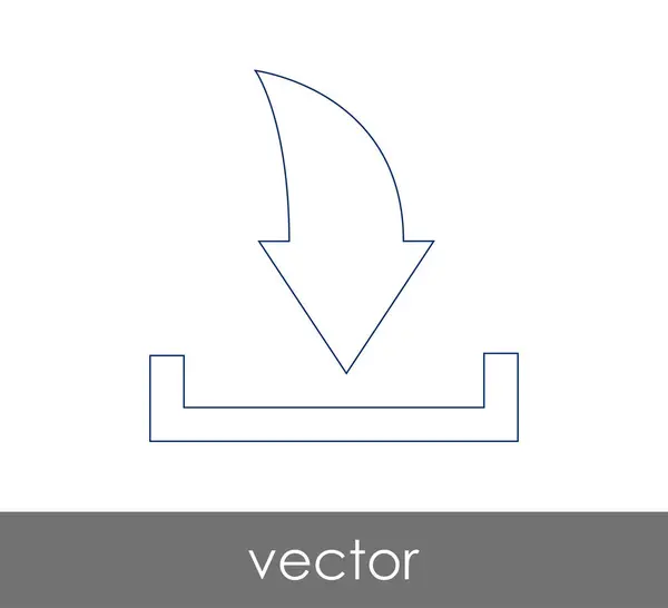 Ícone de seta para download — Vetor de Stock