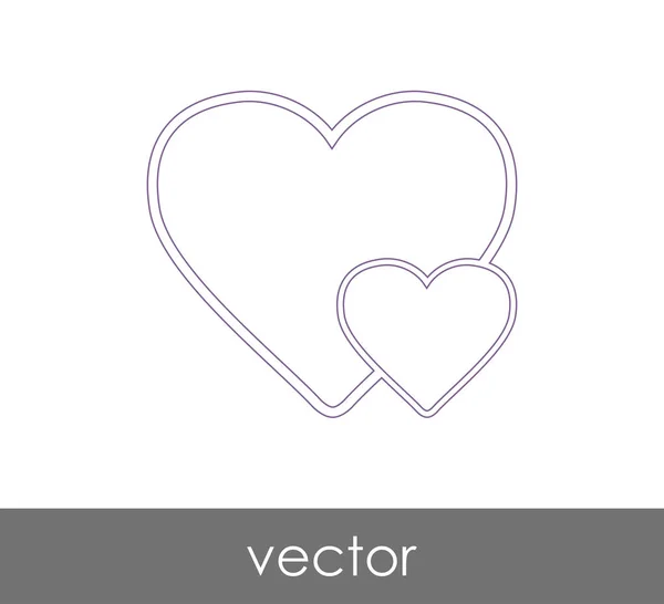 Ícone web coração — Vetor de Stock