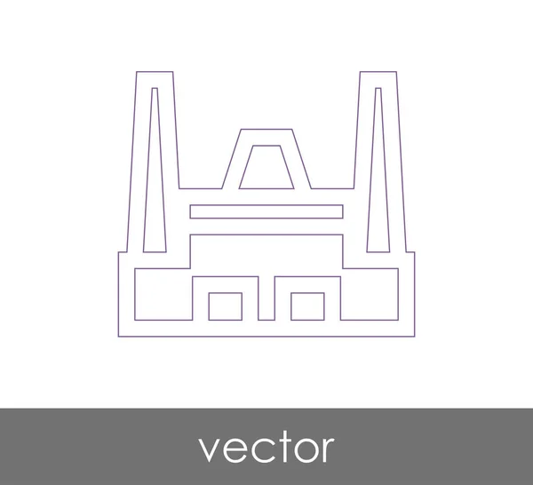 Icona Fabbrica Industriale Illustrazione Vettoriale — Vettoriale Stock