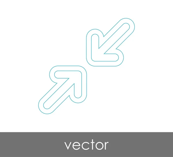 Ícone de seta ajuste —  Vetores de Stock