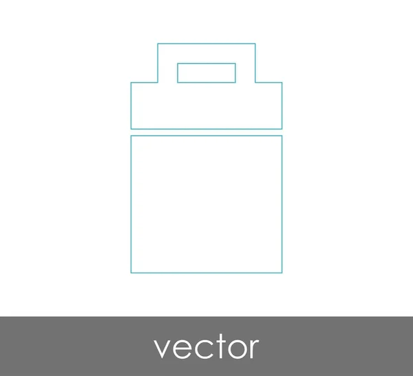 Icono cubo de basura — Vector de stock