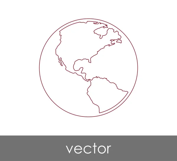 Vektorabbildung Globus Symbol Zeichen — Stockvektor