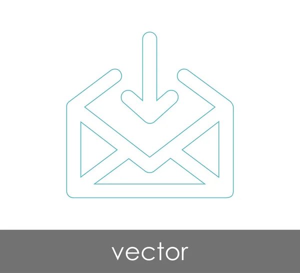 Icône de revenu email — Image vectorielle
