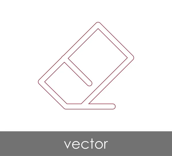Eraser Stationery Icon Vector Illustration — Stock Vector