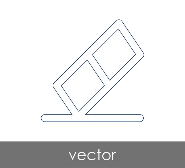 Eraser Stationery Icon Vector Illustration — Stock Vector