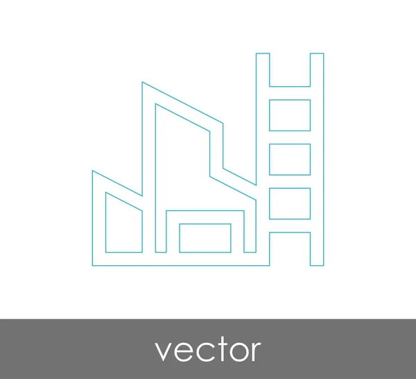 Icono Fábrica Industrial Ilustración Vectores — Vector de stock