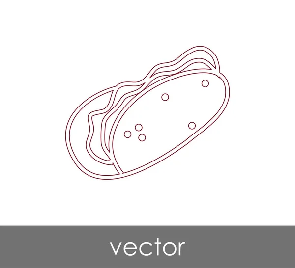 Vector Illustration Design Hotdog Icon — Stock Vector