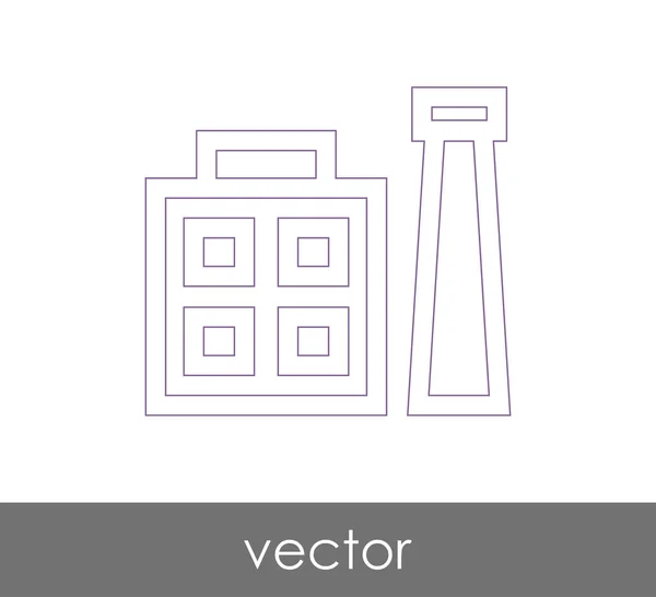 Factory Icon Industrial Vector Illustration — Stock Vector