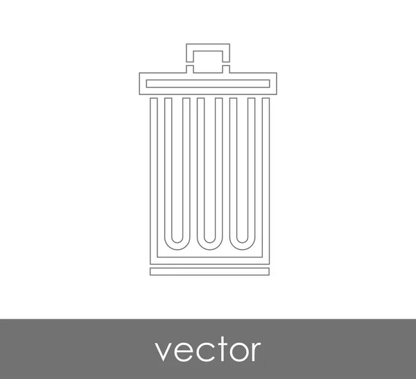 Garbage bin icon — Stock Vector