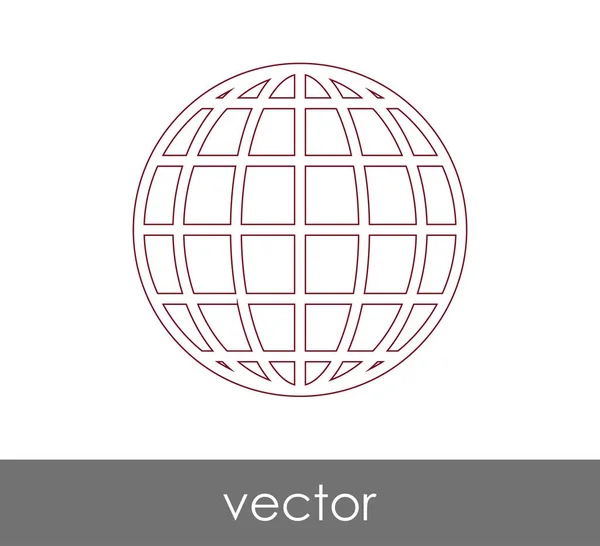 Ilustración Vectorial Icono Del Globo Signo — Vector de stock