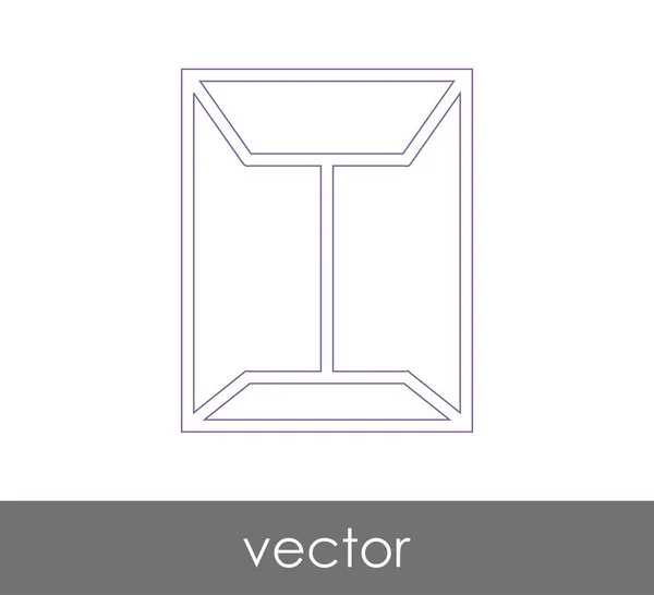 Ilustração Vetor Ícone Envelope Sinal — Vetor de Stock