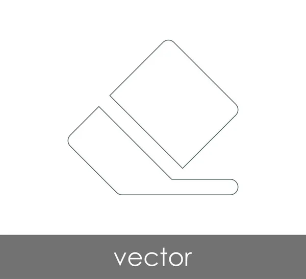 Eraser Stationery Icon Vector Illustration — Stock Vector