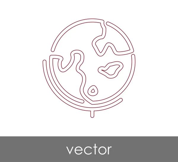 Vector Illustration Globe Icon Sign — Stock Vector