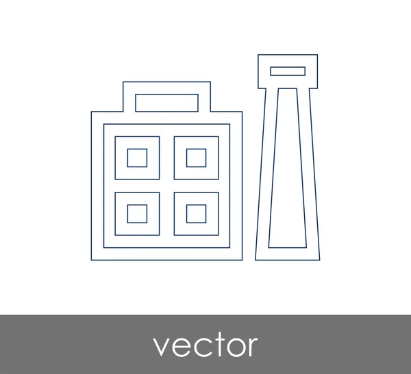 Заводська Іконка Промислова Векторна Ілюстрація — стоковий вектор