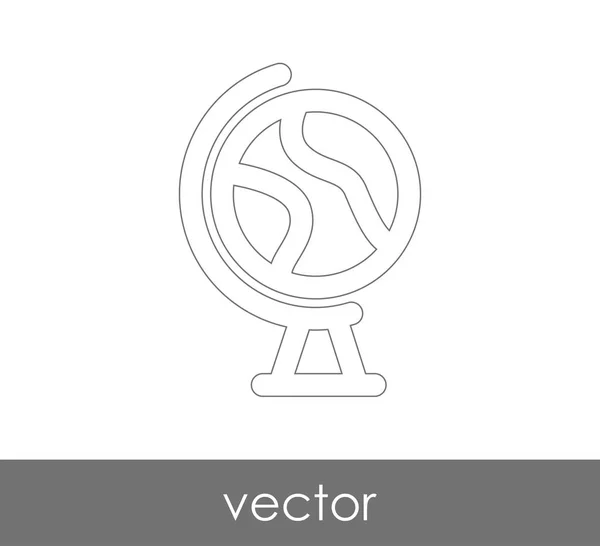 Vektorabbildung Globus Symbol Zeichen — Stockvektor