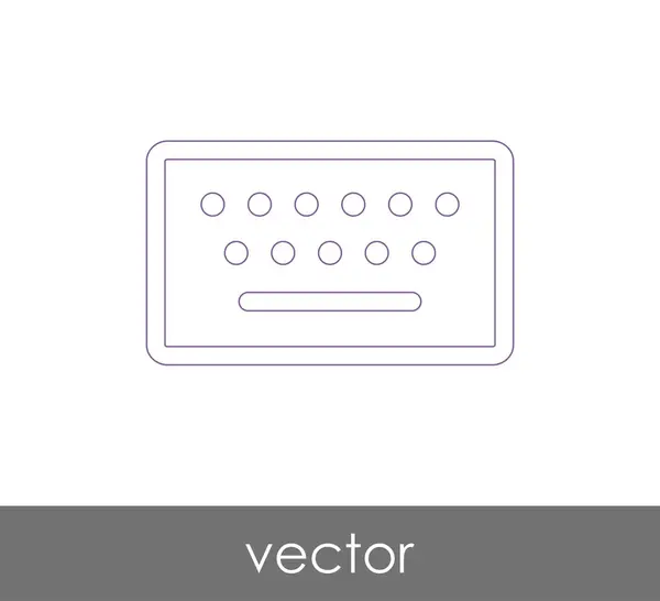 Design do ícone do teclado — Vetor de Stock