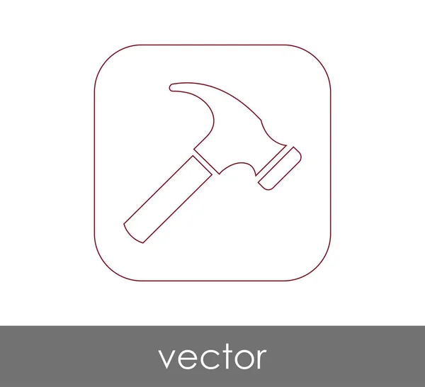 Hammer web icon — Stock Vector