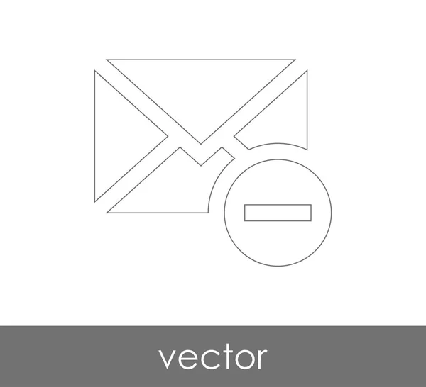 E-Mail-Symbol löschen — Stockvektor