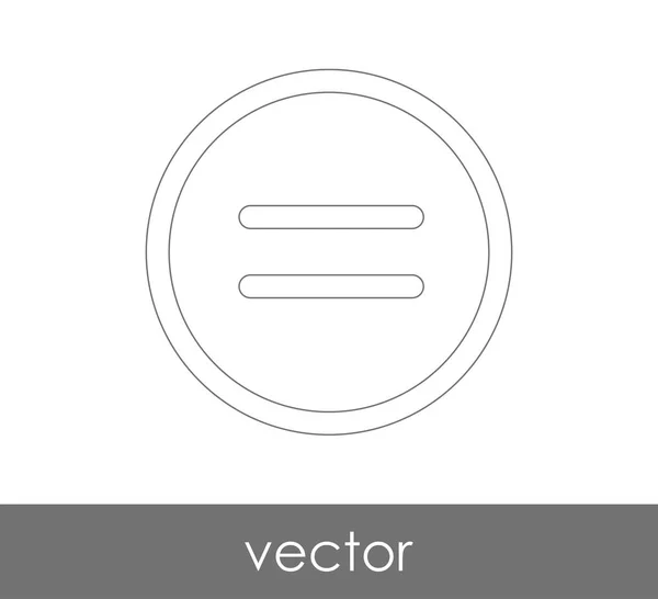 Egyenlő ikon — Stock Vector