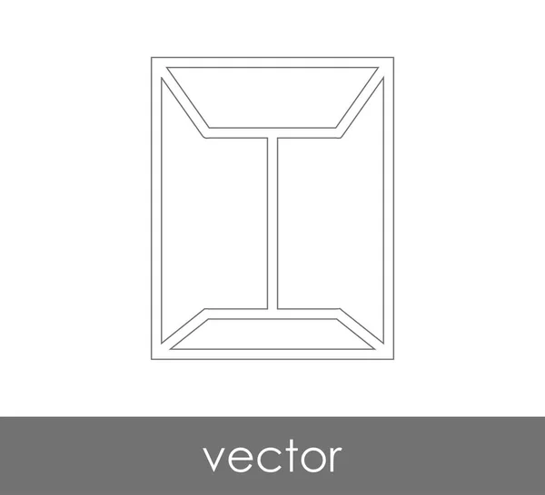 Ilustración Vectorial Icono Sobre Signo — Vector de stock