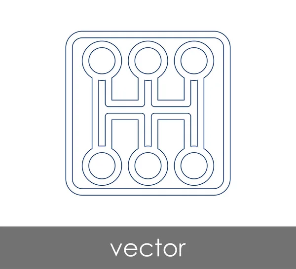 Versnellingsbak pictogram — Stockvector