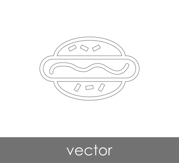 Disegno Dell Illustrazione Vettoriale Dell Icona Dell Hotdog — Vettoriale Stock