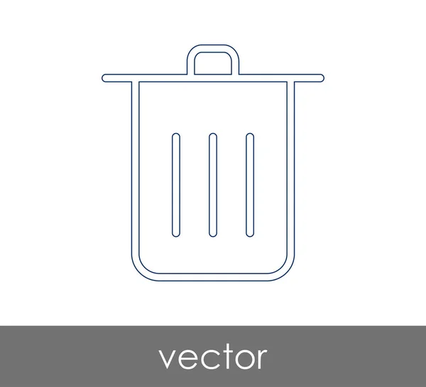 Icono cubo de basura — Vector de stock