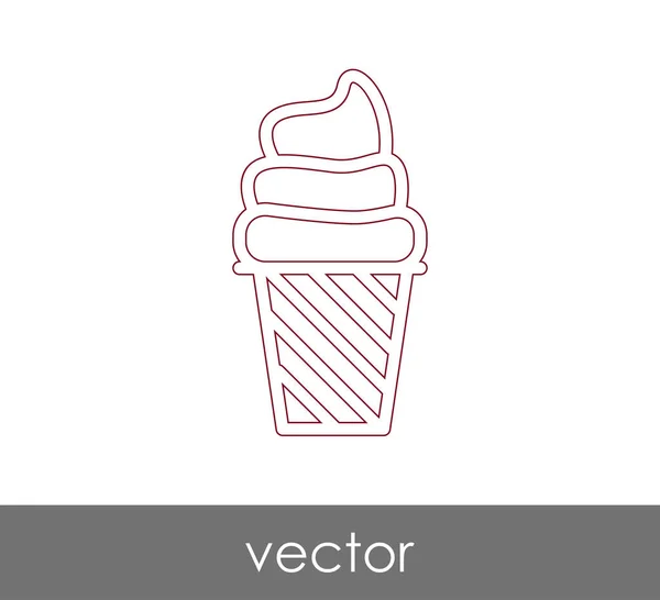 Disegno Dell Illustrazione Vettoriale Dell Icona Del Gelato — Vettoriale Stock