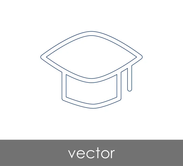 Ícone de boné de graduação — Vetor de Stock