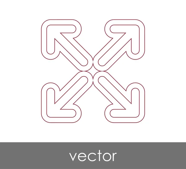 Icon Design Erweitern Vektor Illustration — Stockvektor