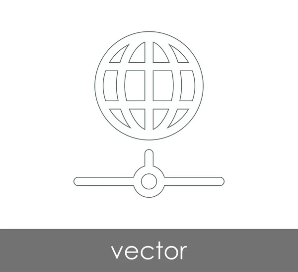 Vector Illustration Globe Icon Sign — Stock Vector