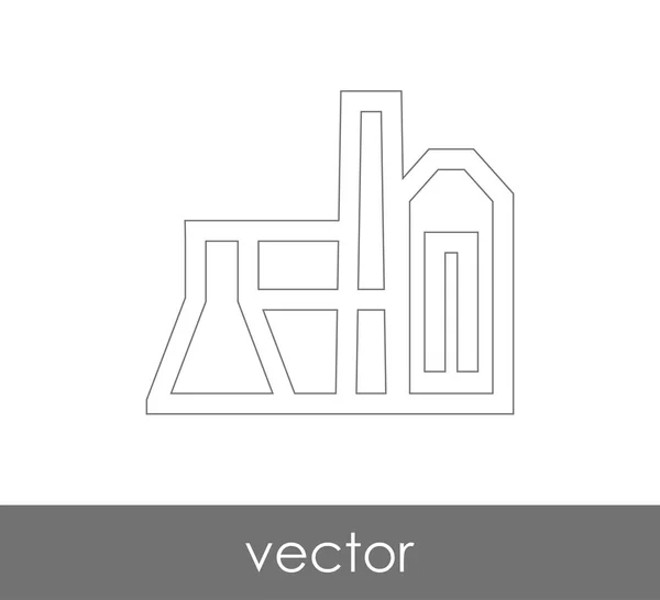 Icona Fabbrica Industriale Illustrazione Vettoriale — Vettoriale Stock
