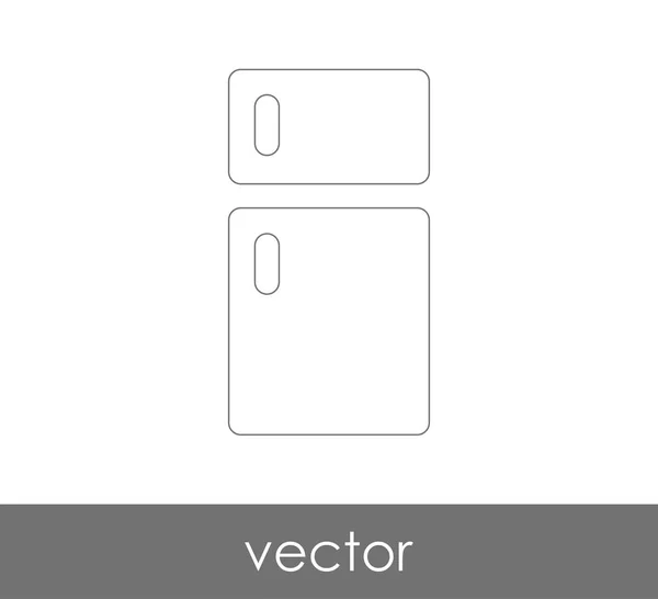 Icono Nevera Para Diseño Web Aplicaciones — Vector de stock