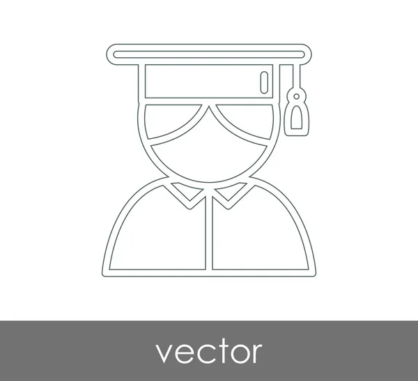Graduate web icon — Stock Vector