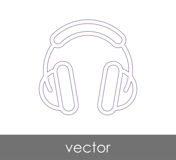 Headphones web icon — Stock Vector