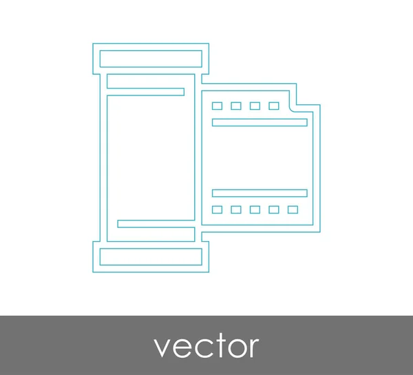 Icône Film Pour Conception Web Les Applications — Image vectorielle