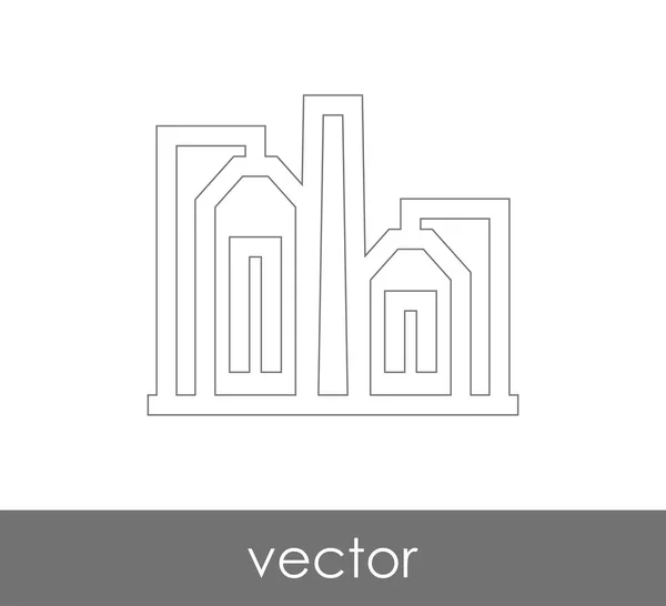 Fabriken Ikonen Industri Vektorillustration — Stock vektor