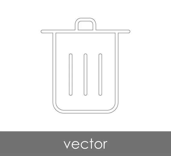 Значок мусорного бака — стоковый вектор