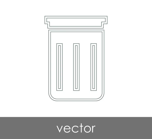 Garbage bin icon — Stock Vector