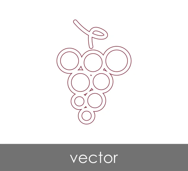 Icono web uvas — Vector de stock