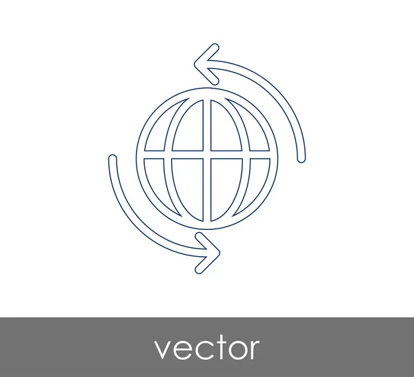 Ilustración Vectorial Icono Del Globo Signo — Vector de stock