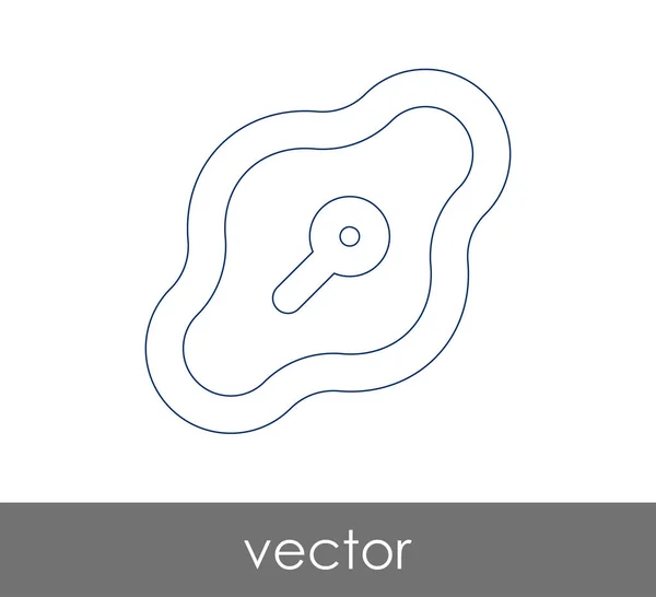 Vector Illustration Design Keyhole Icon — Stock Vector