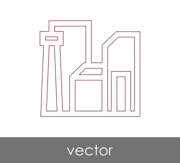 Icono Fábrica Industrial Ilustración Vectores — Archivo Imágenes Vectoriales