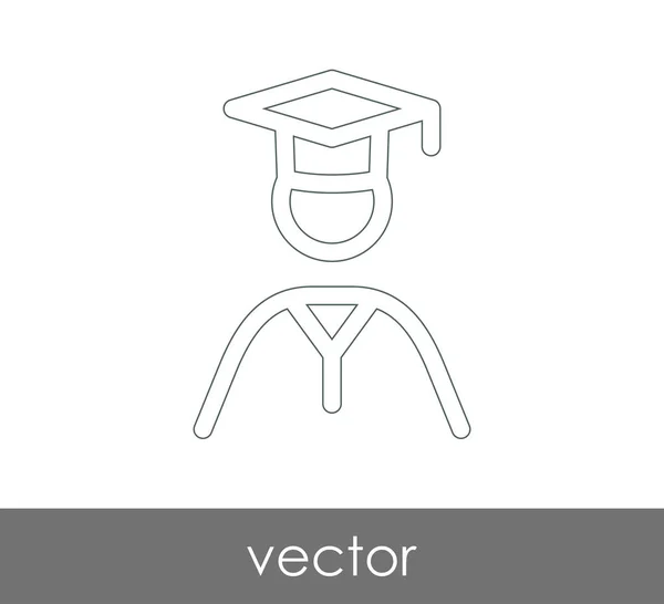 Afgestudeerde web pictogram — Stockvector