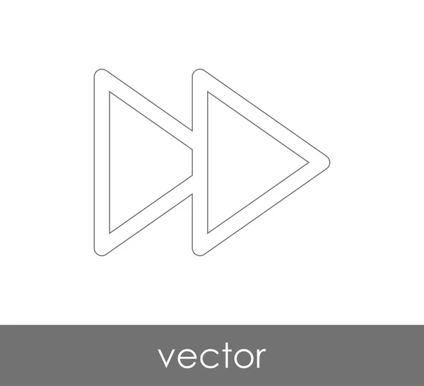 Icono de avance rápido — Vector de stock