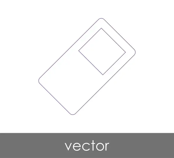 Гумка Канцелярська Ікона Векторна Ілюстрація — стоковий вектор