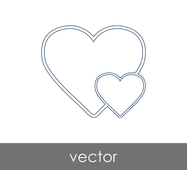 Corazón icono web — Vector de stock