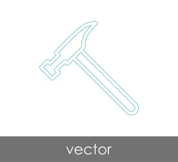 Hammer spindelväv ikonen — Stock vektor