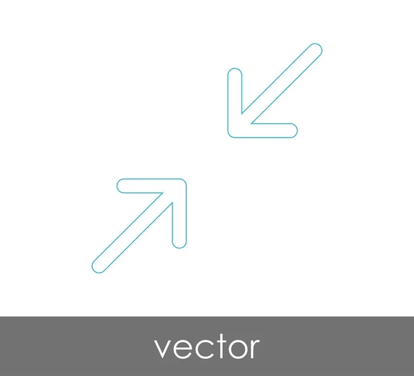 Ícone de seta ajuste — Vetor de Stock